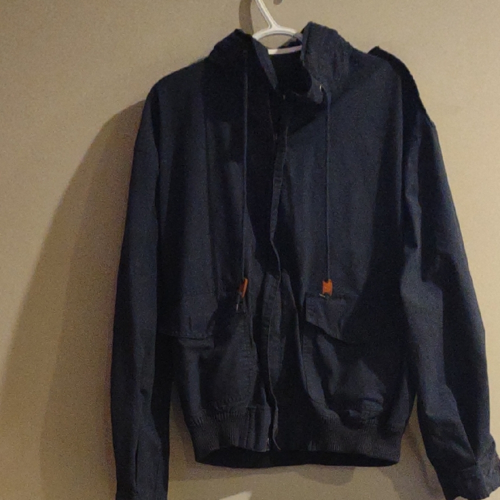Banana Republic Safari & Travel Clothing Co Mens Large Dark Blue Hooded Jacket